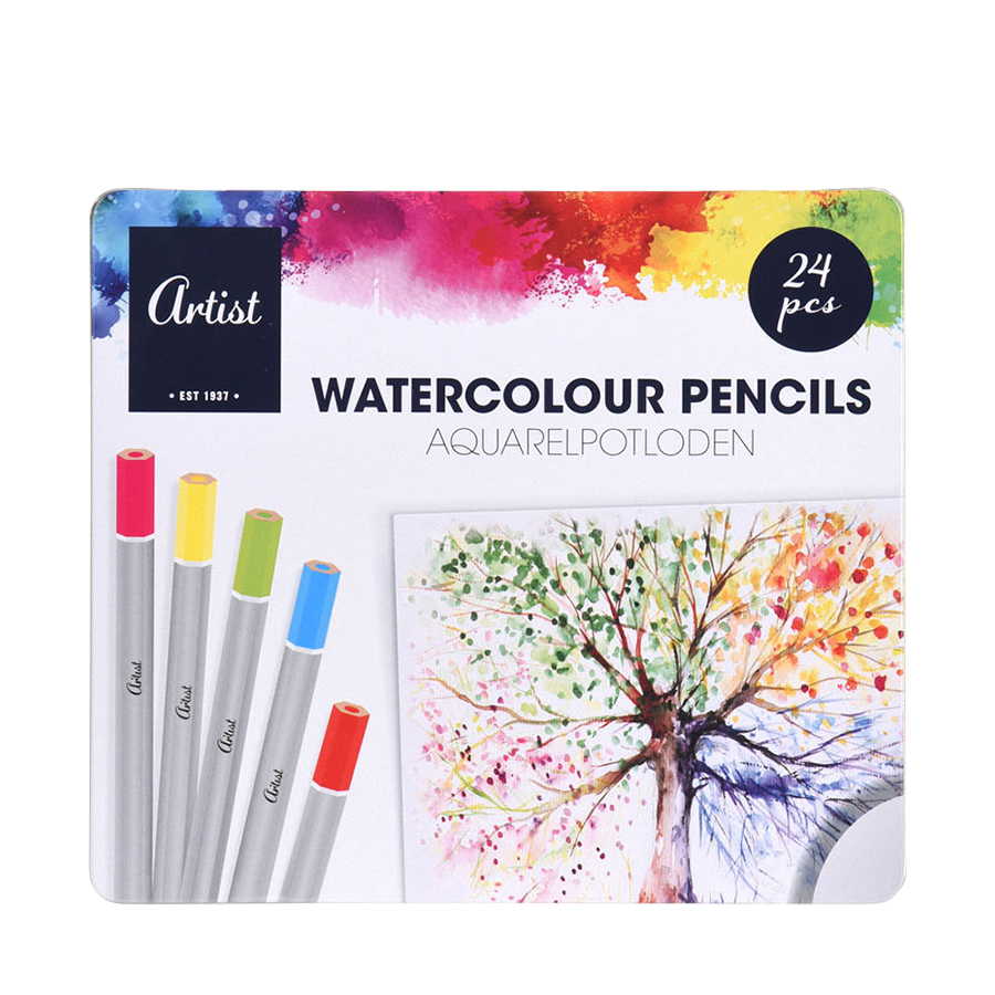 Artist Aquarelpotloden 24 stuks grijs