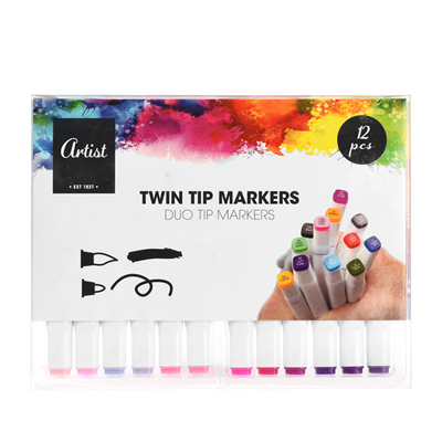 Artist Duo Tip Markers Roze 12 stuks Artist Duo Tip Markers Roze 12 stuks