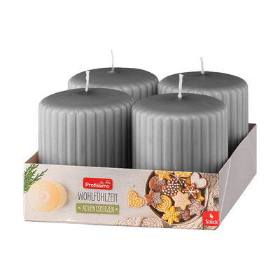 Profissimo Stomp Rib Grijs 80/68mm 4st Profissimo Stomp Rib Grijs 80/68mm 4st