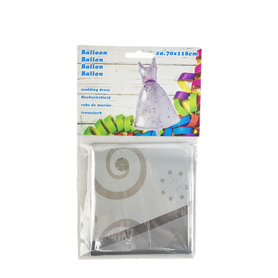 Ballon Folie Bruiloft Trouwjurk 82x108cm Ballon Folie Bruiloft Trouwjurk 82x108cm