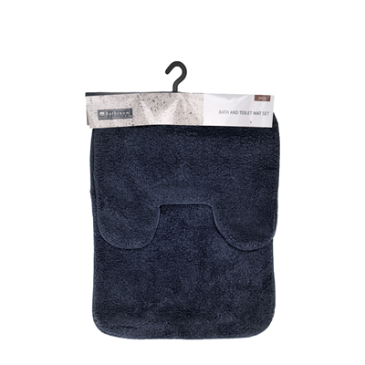 Badkamermat Set Donkerblauw 2-Delig Badkamermat Set Donkerblauw 2-Delig
