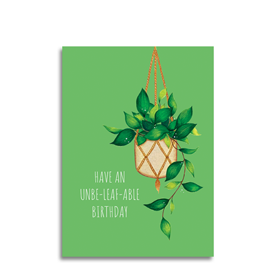 Art by Andu Wenskaart Unbe-leaf-able Art by Andu Wenskaart Unbe-leaf-able