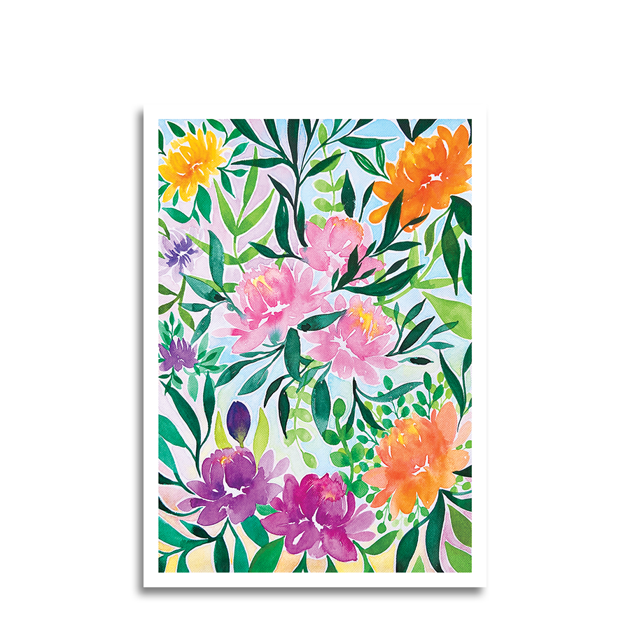 Art by Andu Wenskaart Jungle Flowers